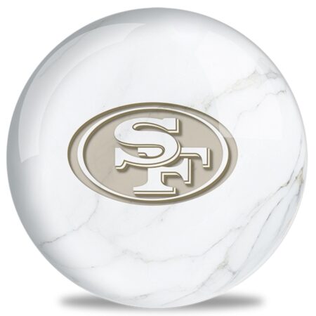 OTB NFL San Francisco 49ers White Marble Bowling Ball