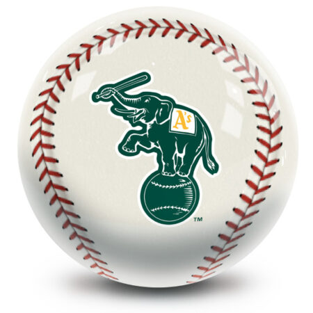 Oakland Athletics MLB Bowling Ball - Image 2