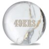 OTB NFL San Francisco 49ers White Marble Bowling Ball - Image 2