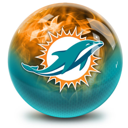 Miami Dolphins bowling ball