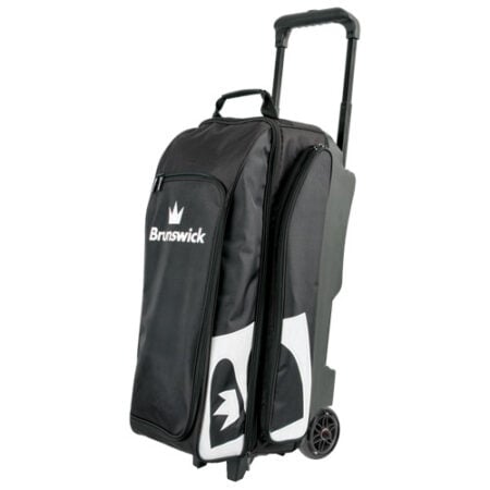 brunswick blitz triple 3 ball roller bowling bag black