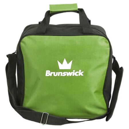 brunswick tzone single bowling ball tote lime green