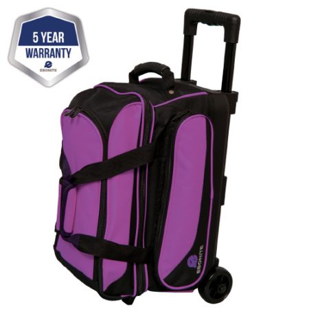 ebonite transport II double roller bowling bag purple