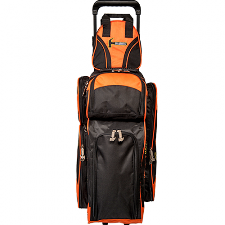 hammer plus one single tote bag black orange on bag