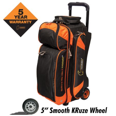 hammer premium triple roller bag black orange