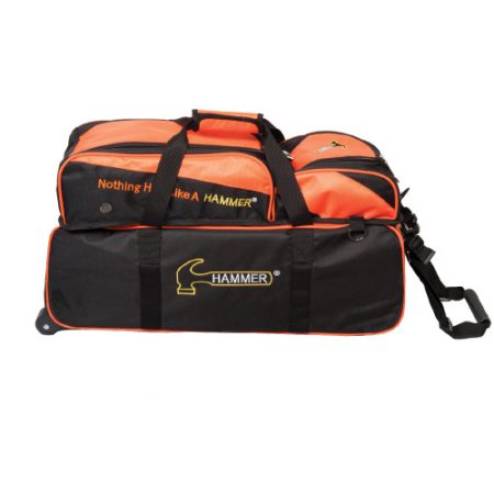 hammer slim triple black orange triple tote