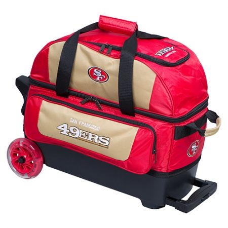 san francisco 49ers nfl double roller bowling bag