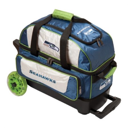 seattle seahawks nfl double roller bowling bag