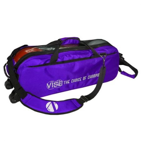 vise clear top triple tote purple