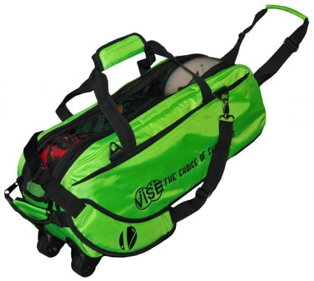 Vise Clear Top Triple Bowling Ball Tote Neon Green