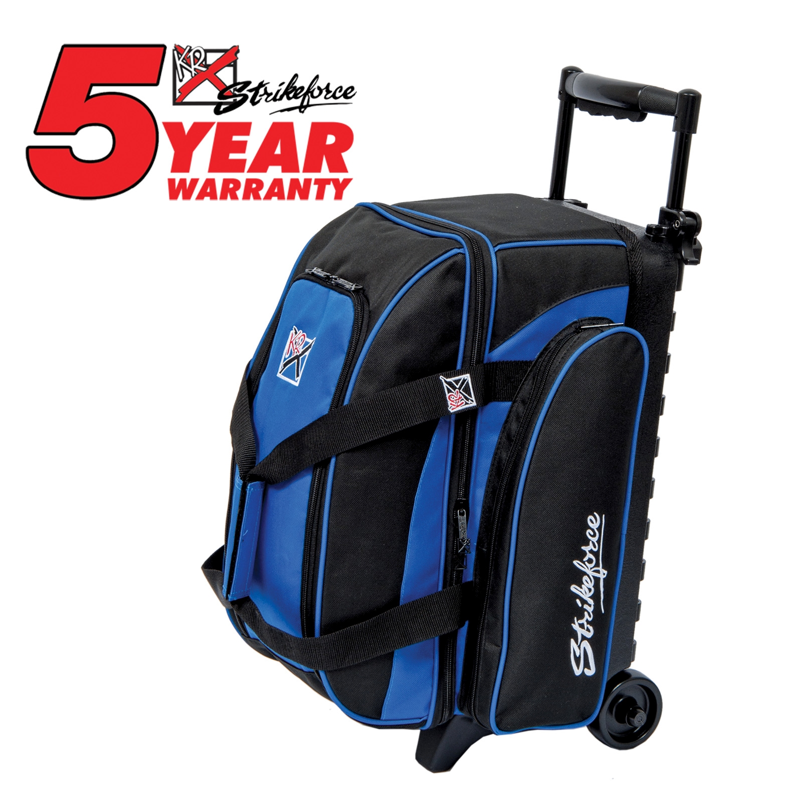 KR Eliminator 2 Ball Double Roller Black Bowling Bag