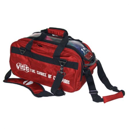 Vise 2 Ball Roller Clear Top Tote Red