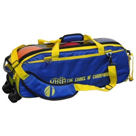 Vise Clear Top Triple Bowling Ball Tote Yellow/Blue