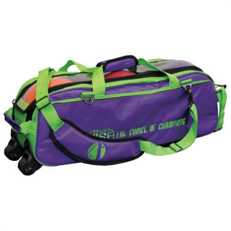 Vise Clear Top Triple Bowling Ball Tote Green/Grape