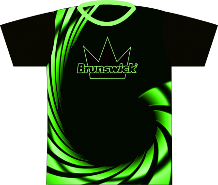 Brunswick Black/Green Swirl Dye-Sublimated Shirt