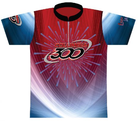 Columbia 300 Red/Blue Dye-Sublimated Shirt