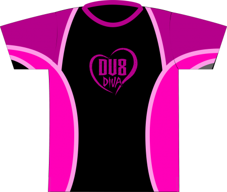 DV8 Diva Black/Pink Dye-Sublimated Shirt