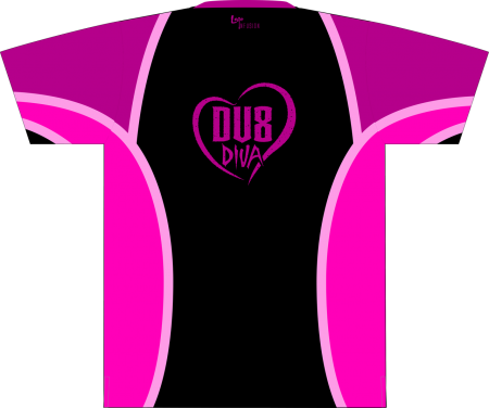 DV8 Diva Black/Pink Dye-Sublimated Shirt - Image 2