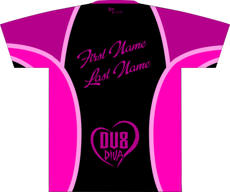 DV8 Diva Black/Pink Dye-Sublimated Shirt - Image 3