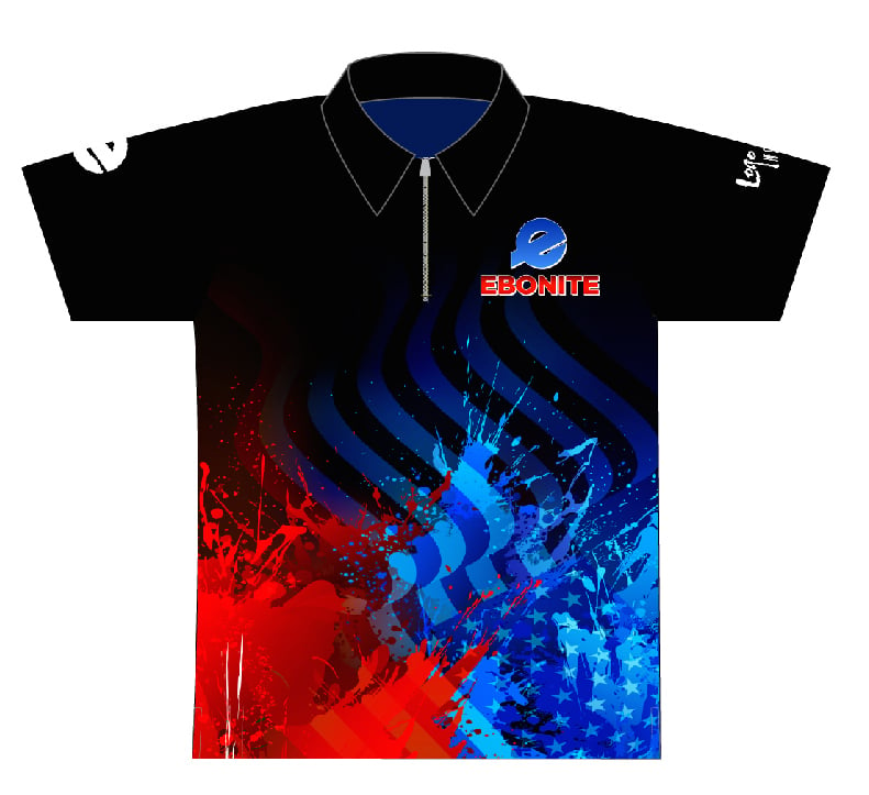 Ebonite Red/Blue Dye-Sublimated Shirt - BowlerX.com