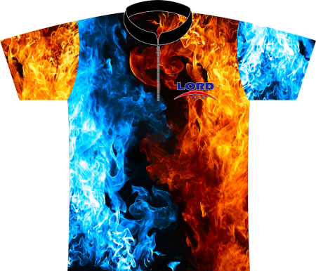 Lord Field Red/Blue Flames Dye-Sublimated Shirt
