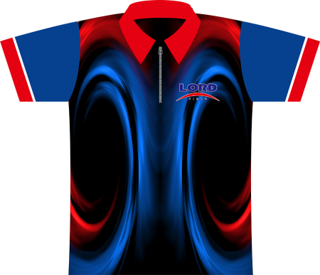 Lord Field Red/Blue Swirl Dye-Sublimated Shirt
