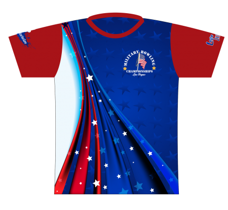 Military Bowling Patriotic Dye-Sublimated Shirt