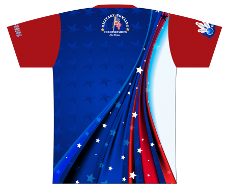 Military Bowling Patriotic Dye-Sublimated Shirt - Image 2