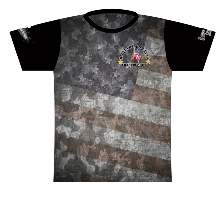 Military Bowling Patriotic Grunge Dye-Sublimated Shirt