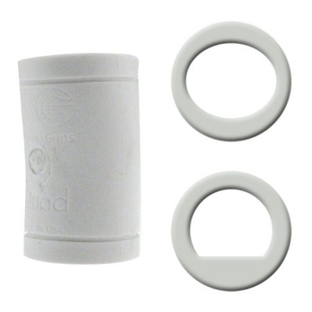 Turbo Quad Classic (Power Lift/Oval) Finger Grips - White