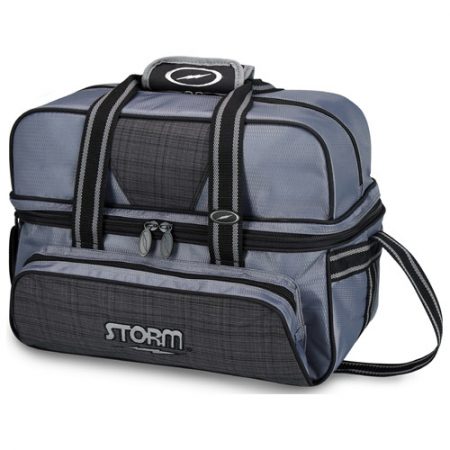 Storm 2 Ball Tote Deluxe Charcoal Plaid/Grey/Black