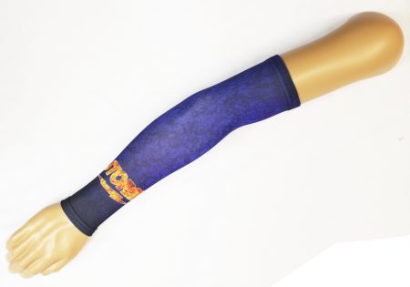 Storm Blue Grunge Flame Dye-Sublimated Compression Sleeve - Image 2