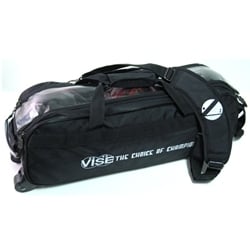 Vise Clear Top Triple Bowling Ball Tote Black