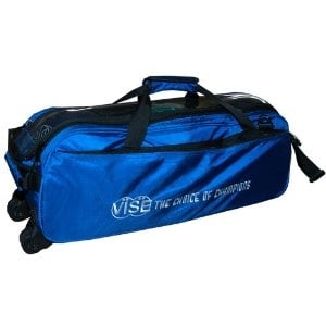 Vise Clear Top Triple Bowling Ball Tote Blue