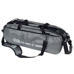 Vise Clear Top Triple Bowling Ball Tote Grey