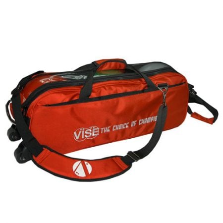 Vise Clear Top Triple Bowling Ball Tote Red