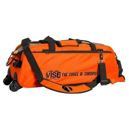 Vise Clear Top Triple Bowling Ball Tote Orange