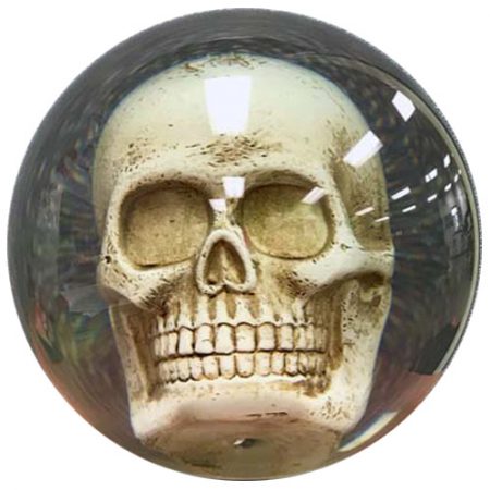 Clear Human Skull Bowling Ball