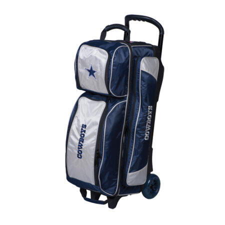 kr dallas cowboys nfl 3 ball triple roller bowling bag