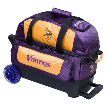 minnesota vikings nfl double roller bowling bag