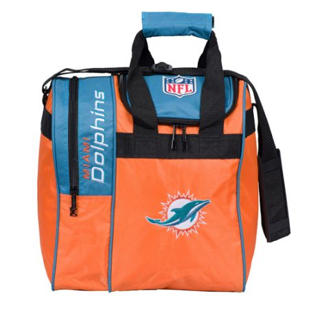 nfl dolphins single bowling ball tote