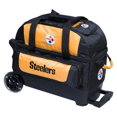 pittsburgh steelers nfl double roller bowling bag