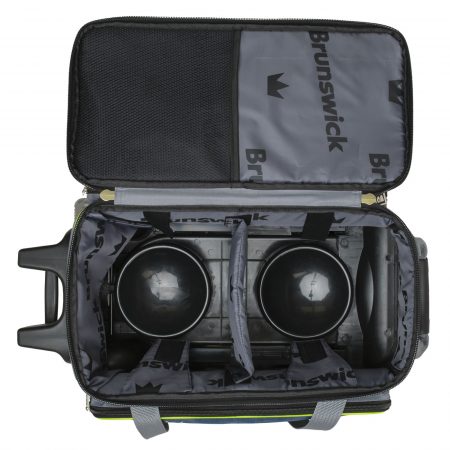Brunswick Crown Deluxe Double Roller Navy/Lime - Image 3