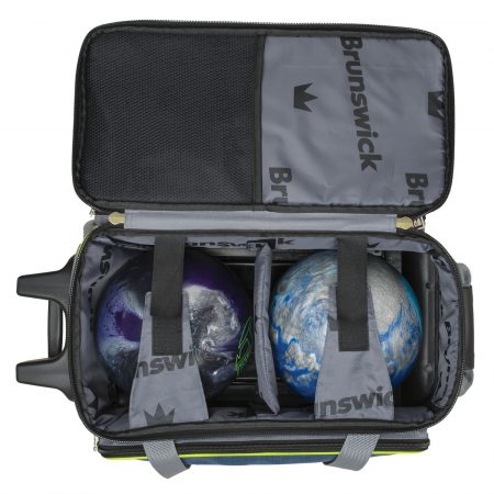 Brunswick Crown Deluxe Double Roller Navy/Lime - Image 2
