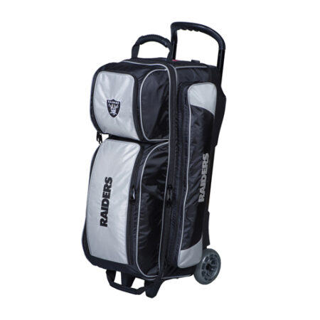 kr las vegas raiders 3 ball triple roller bowling bag