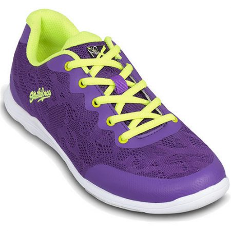 KR Strikeforce Lace Purple/Yellow Women's Bowling Shoes - Image 2