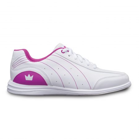 Brunswick Mystic White/Fuchsia Youth Bowling Shoes