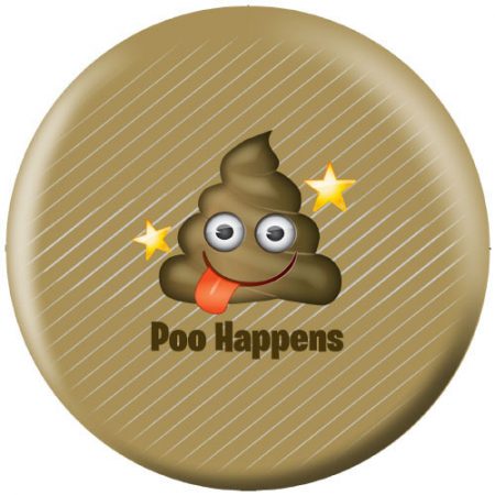 Poo Happens Emoji Bowling Ball