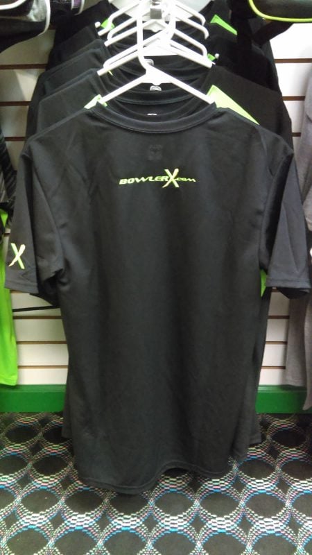 BowlerX.com Embroidered Bowling Shirt Black/Green - Image 2