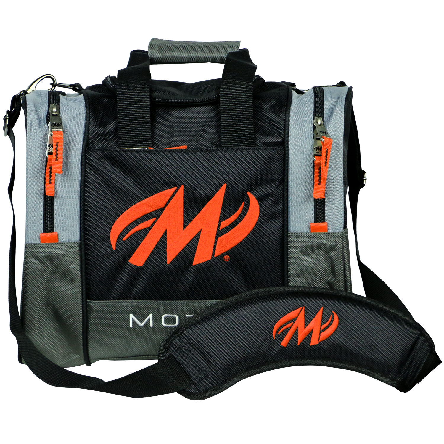 Motiv Shock Black Orange Single Tote Bowling Bag